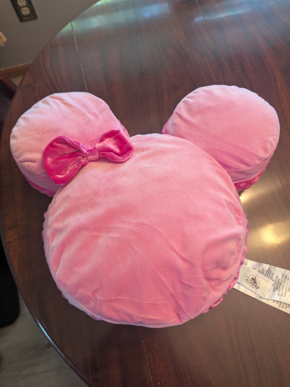 Disney Parks Pink Minnie Mouse 16” Macaron Cookie Plush Cushion Pillow